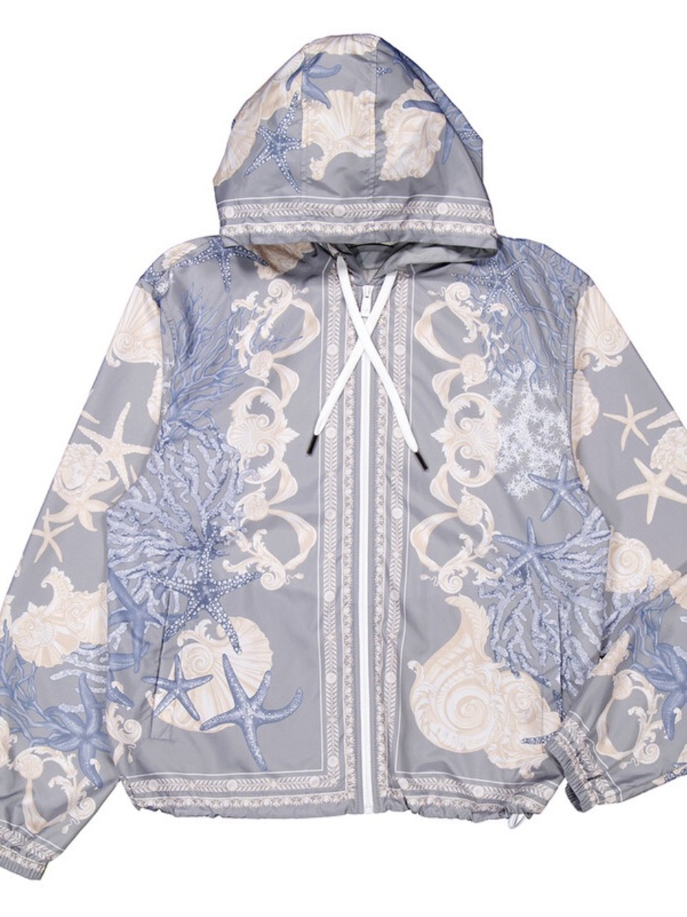 Versace Barocco Sea Hooded Windbreaker Jacket